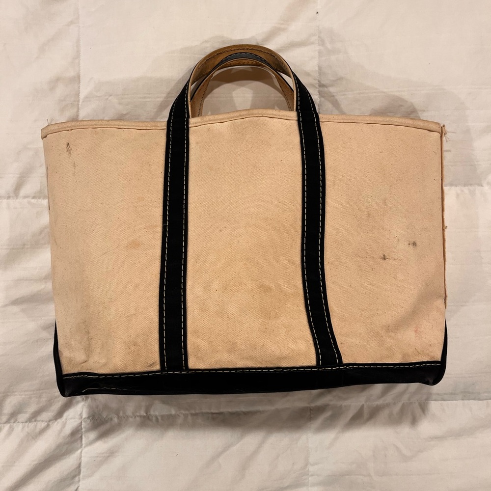 Thrashed Vintage L.L. Bean Tote Canvas/Navy